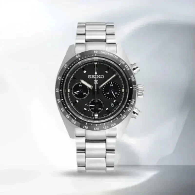 SEIKO Men Panda Three Eyes Series Multi Functional Waterproof Watches Calendar High End Luxury Watch