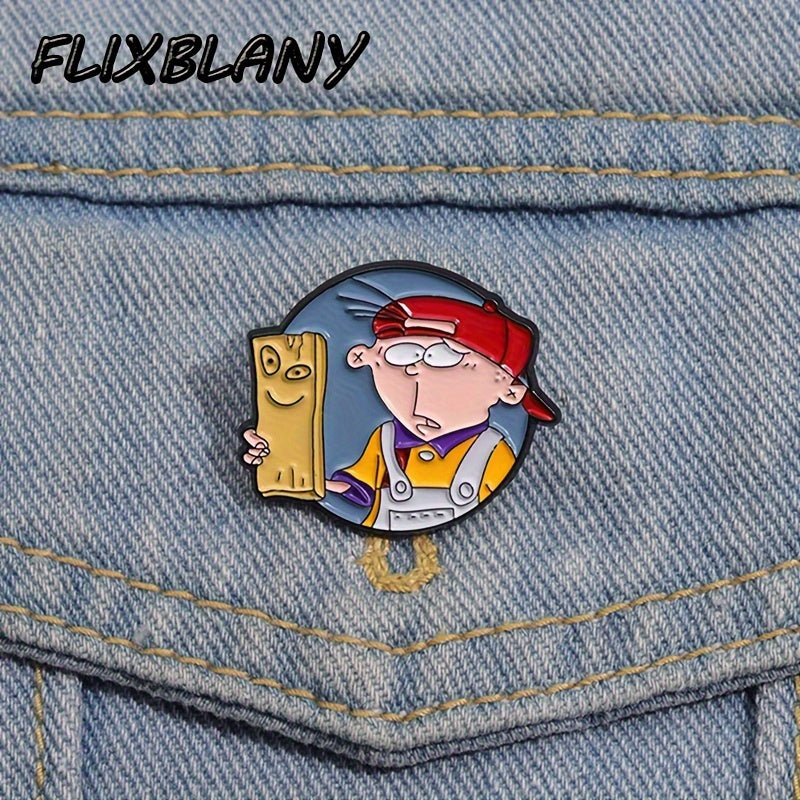 Ed Edd Eddy Zinc Alloy Enamel Character Brooch Pin