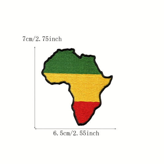 African Map Embroidered Patch