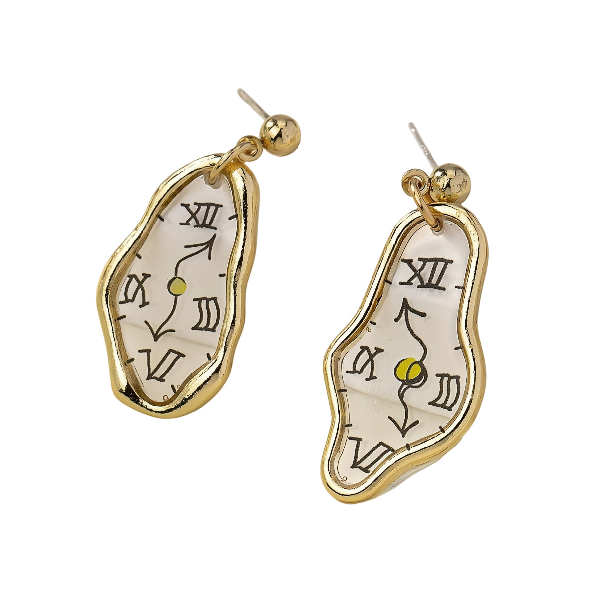 925 Sterling Silver A Pair of Vintage Clock Handmade Earrings